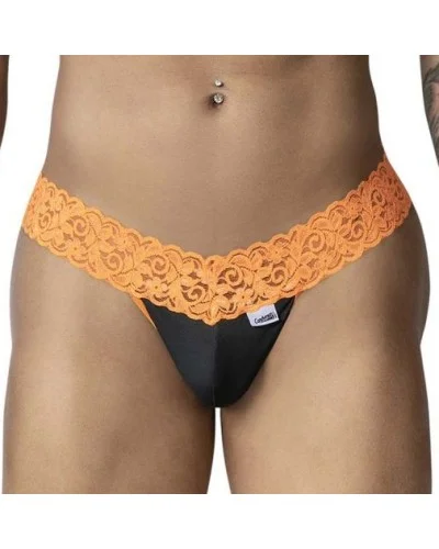 String en dentelle Beltis Noir-Orange sextoys et accessoires sur La Boutique du Hard