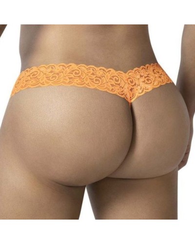 String en dentelle Beltis Noir-Orange sextoys et accessoires sur La Boutique du Hard