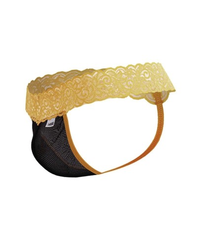 String en dentelle Beltis Noir-Orange sextoys et accessoires sur La Boutique du Hard