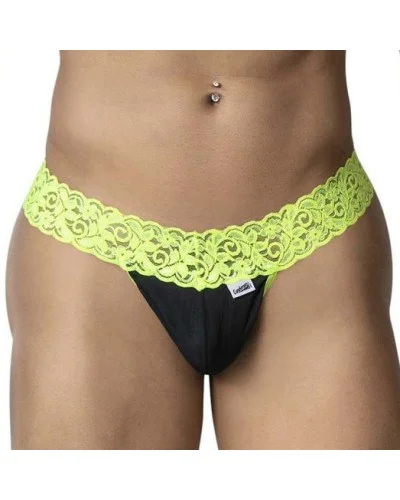 String en dentelle Beltis Noir-Jaune sextoys et accessoires sur La Boutique du Hard