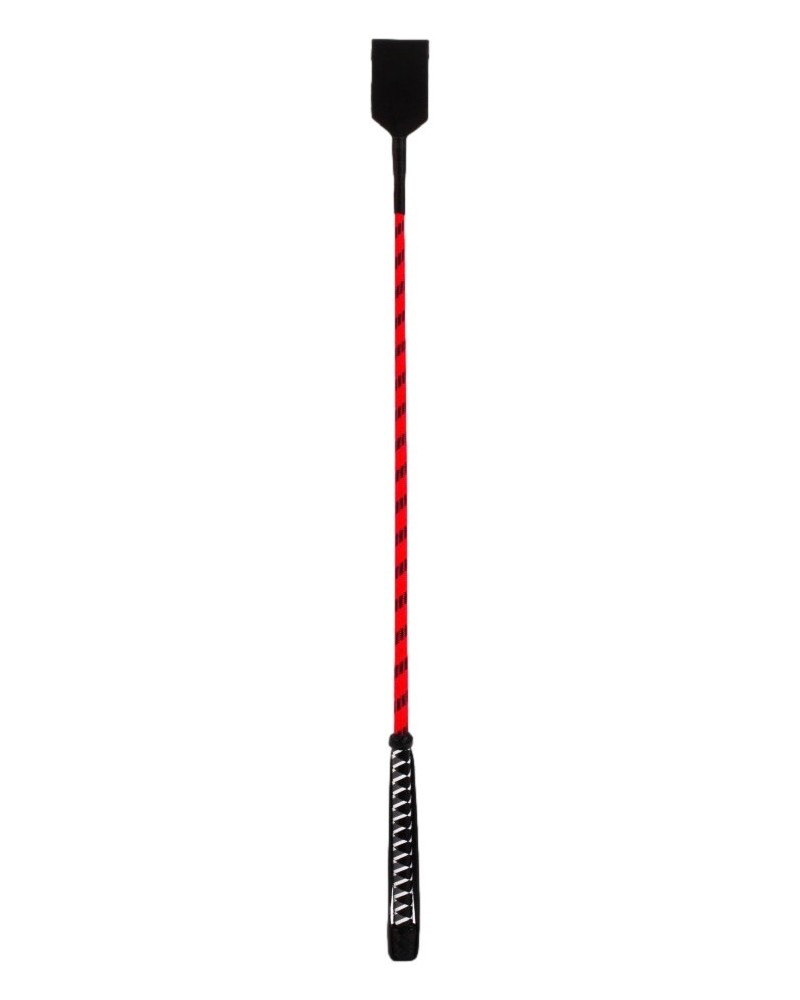 Cravache cuir et nylon Neon Stick 72cm Noir-Rouge sextoys et accessoires sur La Boutique du Hard