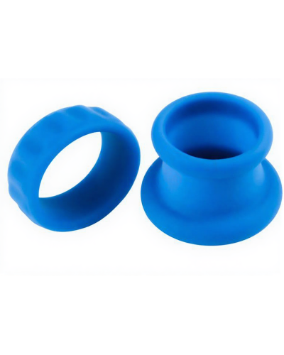 Ballstretcher Twin Flex 25 mm - Hauteur 3 cm Bleu sextoys et accessoires sur La Boutique du Hard