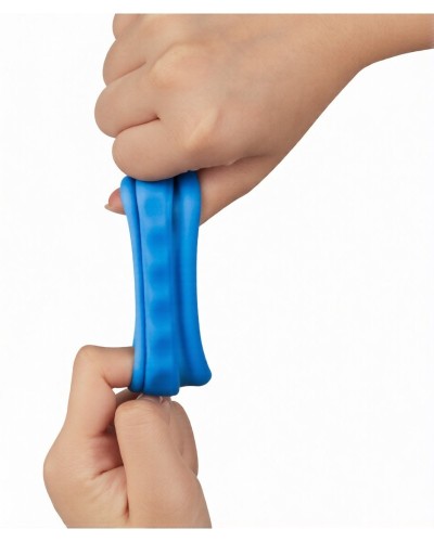 Ballstretcher Twin Flex 25 mm - Hauteur 3 cm Bleu sextoys et accessoires sur La Boutique du Hard