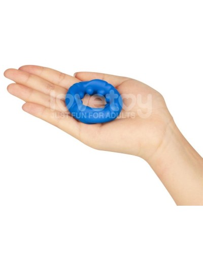 Cockring Ridge Bump Stretcher 25 mm Bleu sextoys et accessoires sur La Boutique du Hard