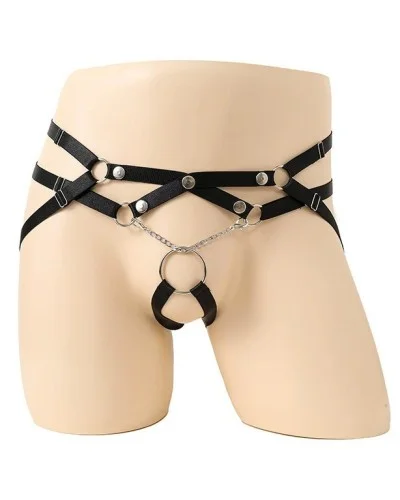 Jockstrap-Lanières Ring Passion Noir sextoys et accessoires sur La Boutique du Hard