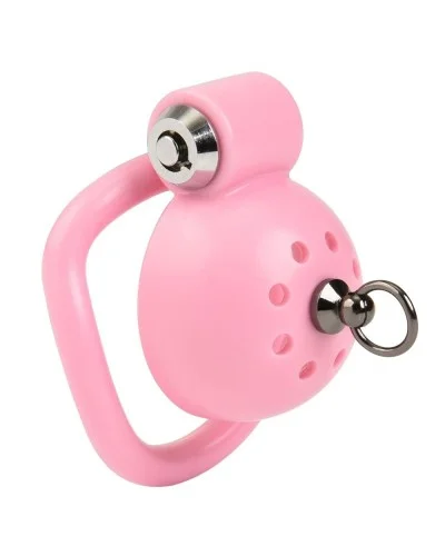 Cage avec laisse Round Leash 4 x 3.5 cm Rose sextoys et accessoires sur La Boutique du Hard
