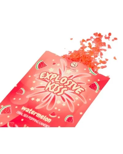 Bonbons sucre pétillant Explosive kiss Pastèque 9g sextoys et accessoires sur La Boutique du Hard