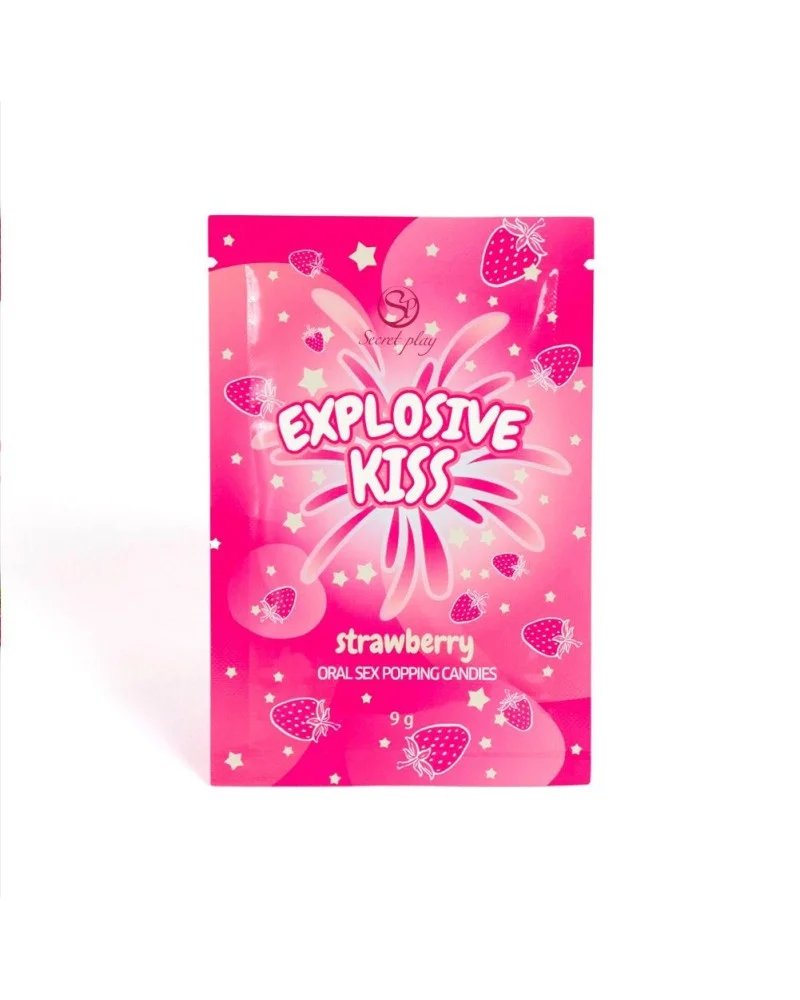 Bonbons sucre pétillant Explosive kiss Fraise 9g sextoys et accessoires sur La Boutique du Hard