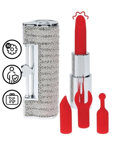 Mini Vibro + 4 embouts Angel Argent sextoys et accessoires sur La Boutique du Hard