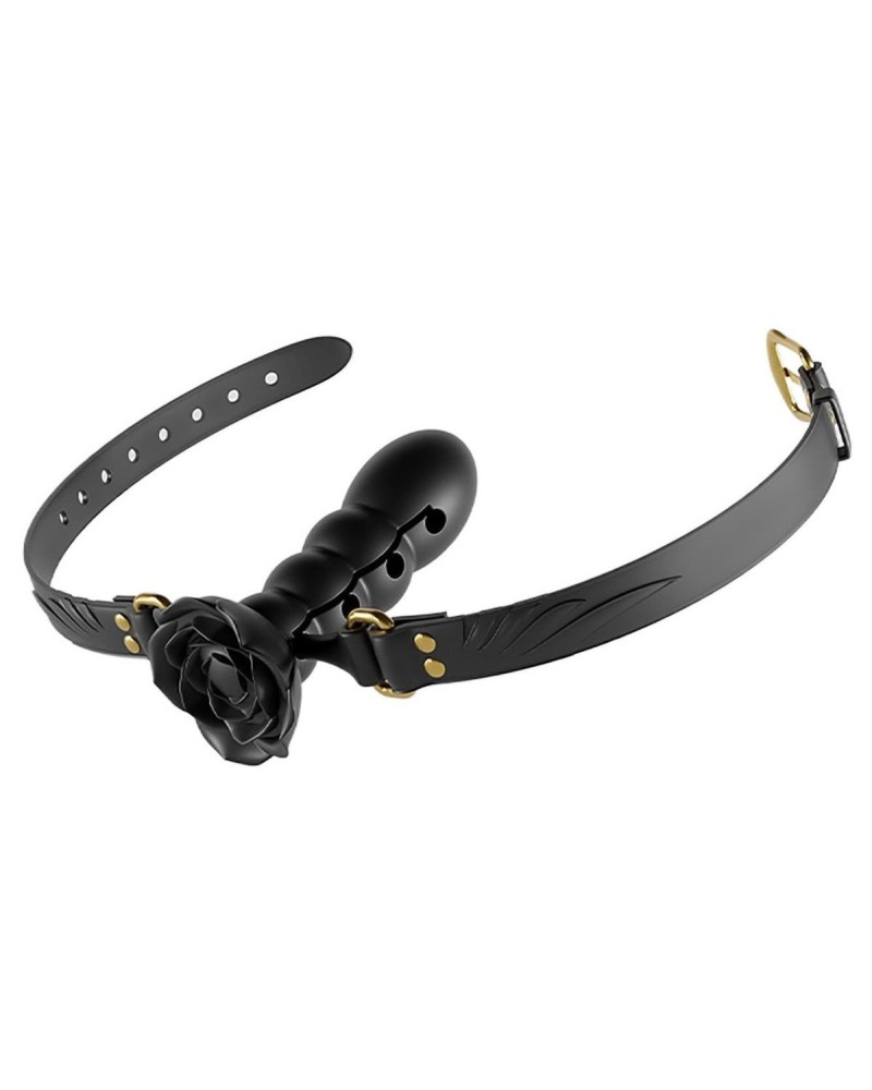 Bâillon Rose Rosymouth Noir sextoys et accessoires sur La Boutique du Hard