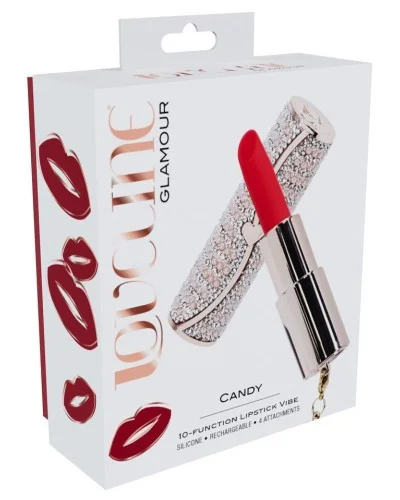 Mini Vibro + 4 embouts Candy Rose sextoys et accessoires sur La Boutique du Hard