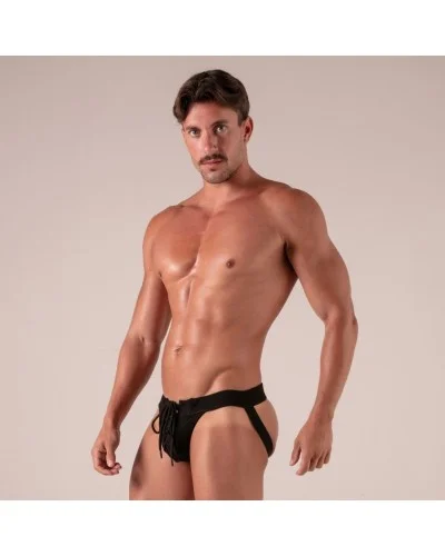 Jockstrap avec lacets Laced Noir sextoys et accessoires sur La Boutique du Hard