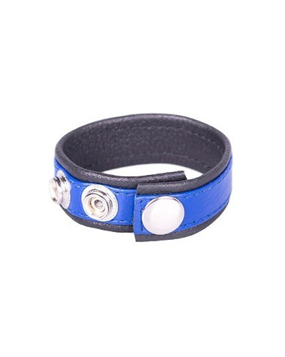 Anneau pénien en cuir Bleu et noir sextoys et accessoires sur La Boutique du Hard