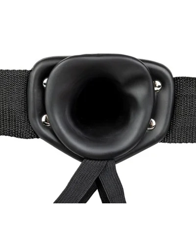 Gode ceinture vibrant Hollow Vibe RealRock 20 x 4.5cm Noir sextoys et accessoires sur La Boutique du Hard