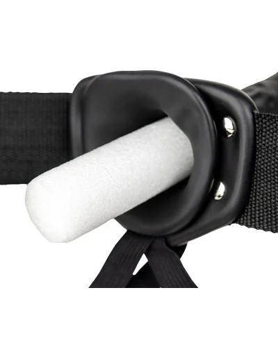 Gode ceinture vibrant Hollow Vibe RealRock 20 x 4.5cm Noir sextoys et accessoires sur La Boutique du Hard