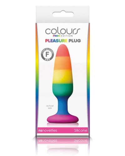 Plug en silicone Rainbow 10 x 2.8 cm pas cher