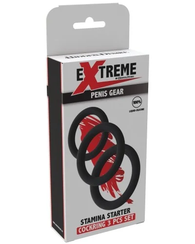 Lot de 3 Cockrings Stamstart Noirs sextoys et accessoires sur La Boutique du Hard