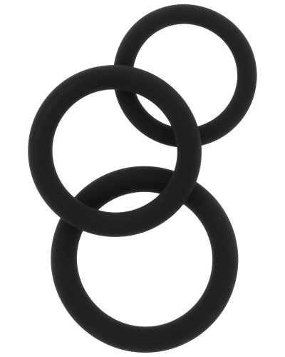 Lot de 3 Cockrings Stamstart Noirs sextoys et accessoires sur La Boutique du Hard
