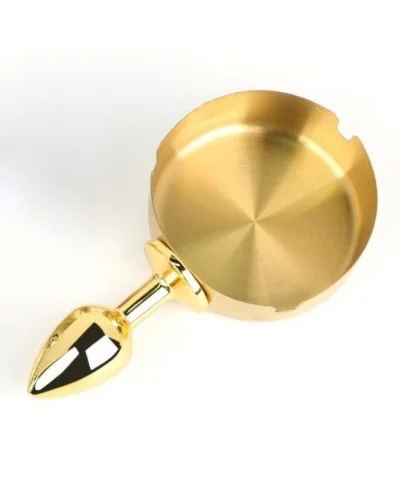 Plug métal Ashes round doré 6 x 2.5cm sextoys et accessoires sur La Boutique du Hard