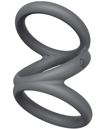 Cockring Triplicock Gris S 40mm sextoys et accessoires sur La Boutique du Hard