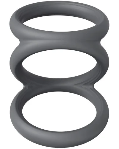 Cockring Triplicock Gris S 40mm sextoys et accessoires sur La Boutique du Hard