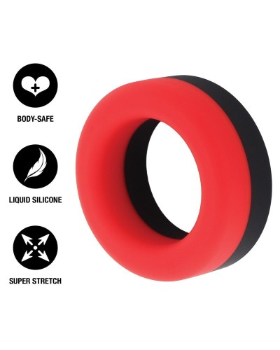 Cockring Prolong Power Noir-Rouge 30mm sextoys et accessoires sur La Boutique du Hard
