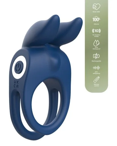 Cockring vibrant Fierce Rabbit 30mm Bleu sextoys et accessoires sur La Boutique du Hard