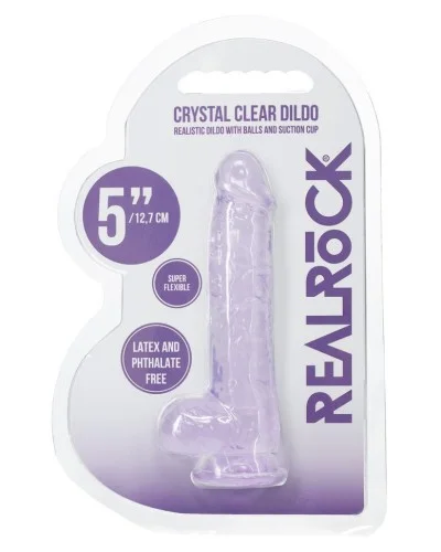 Gode Crystal Clear Violet 11 x 2.7cm sextoys et accessoires sur La Boutique du Hard
