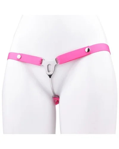 Dispositif Fem Fall-V en métal Sangle rose sextoys et accessoires sur La Boutique du Hard