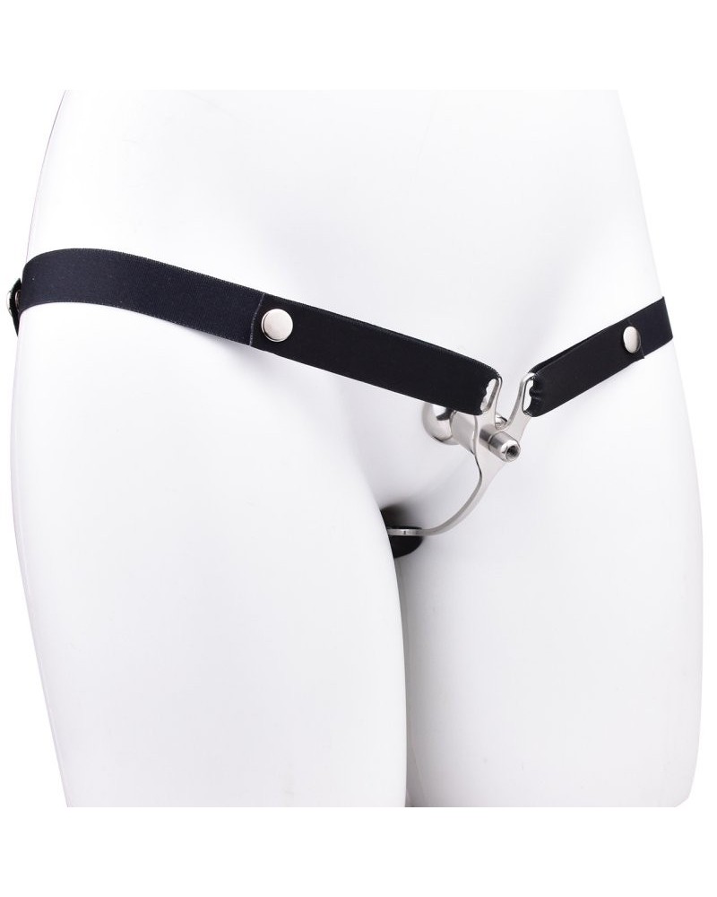 Dispositif Fem Mini V-Free en métal Sangle noire sextoys et accessoires sur La Boutique du Hard