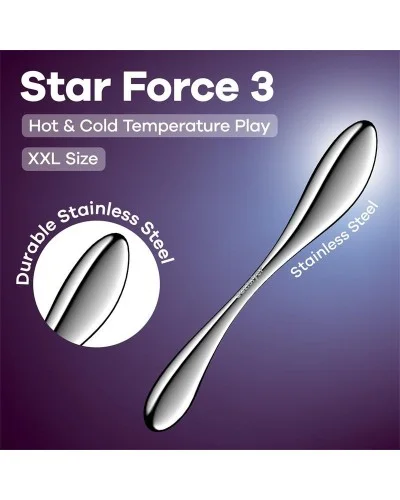 Gode métal Star force 3 27 x 4cm sextoys et accessoires sur La Boutique du Hard