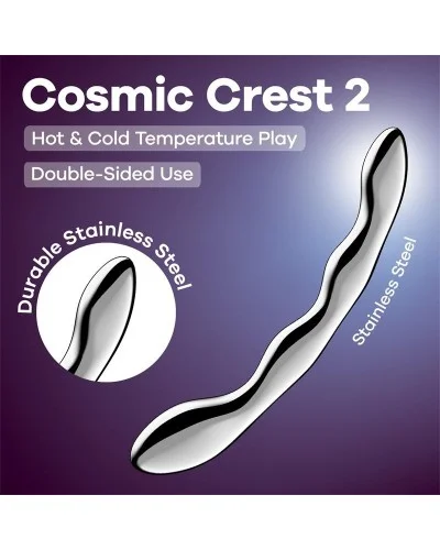 Gode métal Cosmic crest 2 20 x 3.2cm sextoys et accessoires sur La Boutique du Hard