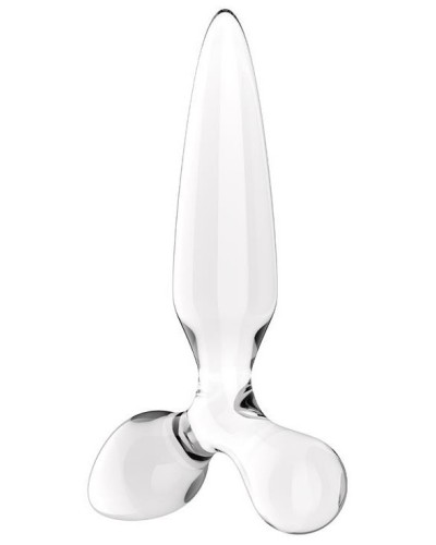Plug en verre Triple crystal 2 Transparent 14 x 3.2cm sextoys et accessoires sur La Boutique du Hard