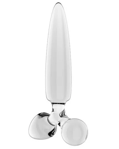 Plug en verre Triple crystal transparent 1 14 x 3cm sextoys et accessoires sur La Boutique du Hard