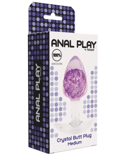 Plug transparent Crystalbutt M 8 x 3.7cm sextoys et accessoires sur La Boutique du Hard
