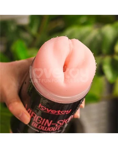 Masturbateur 2 entrées vagin-anus Virgin-skin blowout Rose sextoys et accessoires sur La Boutique du Hard