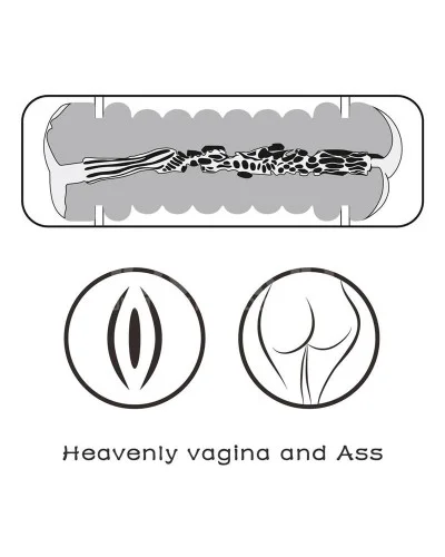 Masturbateur 2 entrées vagin-anus Virgin-skin blowout Rose sextoys et accessoires sur La Boutique du Hard