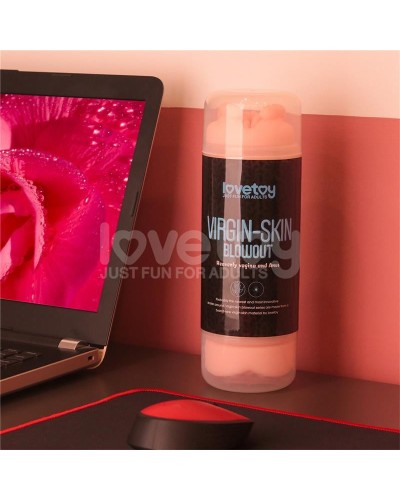 Masturbateur 2 entrées vagin-anus Virgin-skin blowout Bleu sextoys et accessoires sur La Boutique du Hard