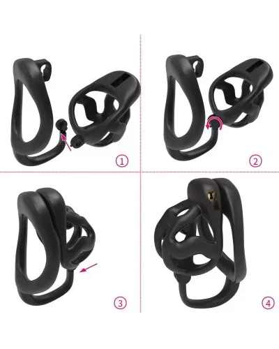 Cage SplitLock Noire S 4 x 3.5cm sextoys et accessoires sur La Boutique du Hard