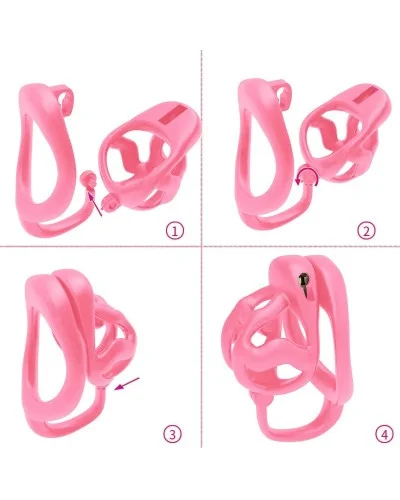 Cage Splitlock Rose S 4 x 3.5cm sextoys et accessoires sur La Boutique du Hard