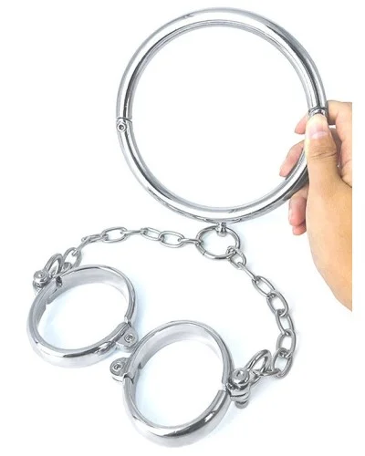 Collier avec menottes Neckop 37cm sextoys et accessoires sur La Boutique du Hard