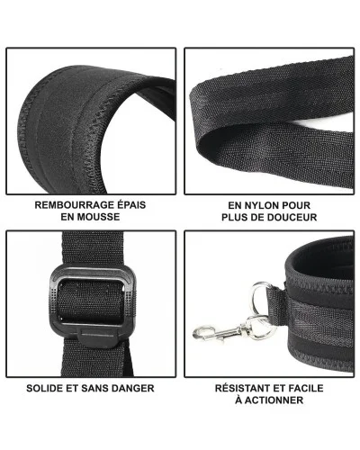 Maintien Cuisses et Poignets Restraint Up Noir sextoys et accessoires sur La Boutique du Hard