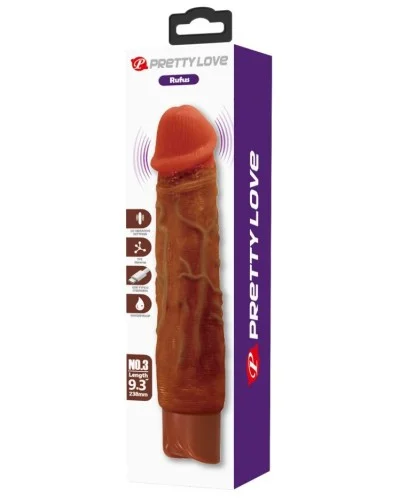Gode vibrant Rufus Marron 20 x 4.3cm sextoys et accessoires sur La Boutique du Hard