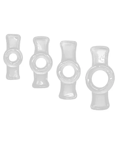Mini Cockrings Bowring x 4 Transparents sextoys et accessoires sur La Boutique du Hard