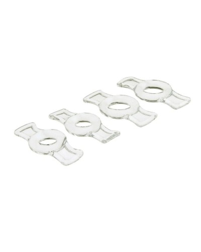 Mini Cockrings Bowring x 4 Transparents sextoys et accessoires sur La Boutique du Hard