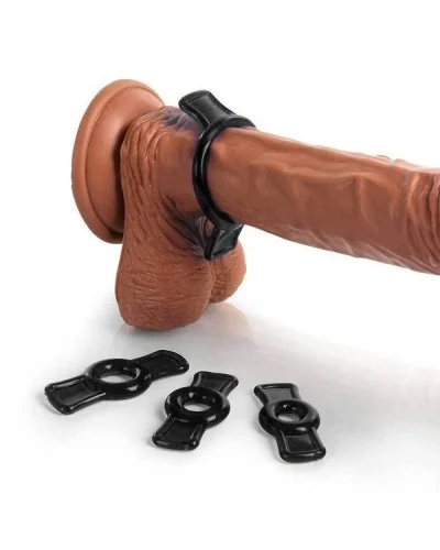 Mini Cockrings Bowring x 4 Noirs sextoys et accessoires sur La Boutique du Hard