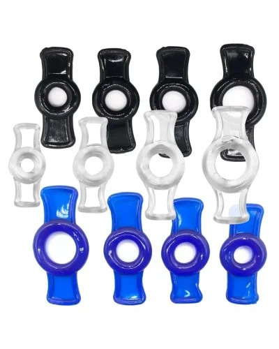 Mini Cockrings Bowring x 4 Noirs sextoys et accessoires sur La Boutique du Hard
