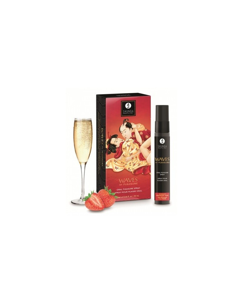Spray pour fellation Waves of pleasure Vin pétillant à la fraise 20ml sextoys et accessoires sur La Boutique du Hard