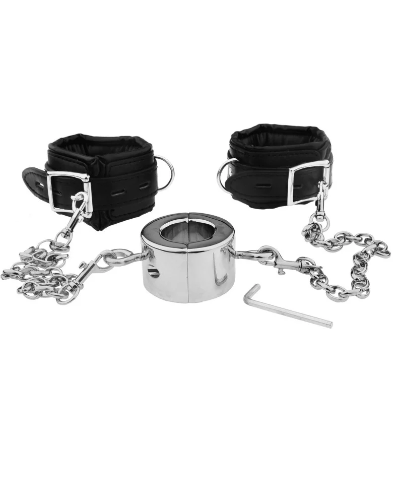 Menottes et Ballstretcher Wriscock L Poids 488g sextoys et accessoires sur La Boutique du Hard
