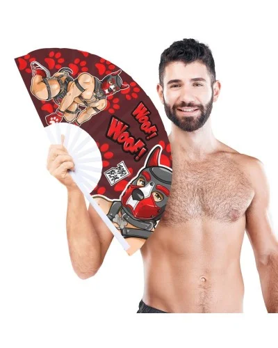 Éventail Géant Puppy Rouge 64cm sextoys et accessoires sur La Boutique du Hard